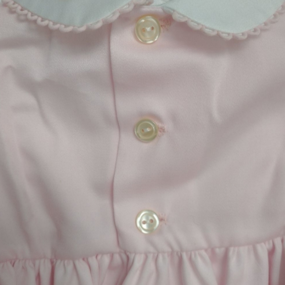 Vintage Dulces Smocked Girls Pink and White Dress, size 24 months - Picture 12 of 14